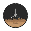 Skyline Klok Tholen Eiken houten cadeau decoratie relatiegeschenk van WoodWideCities