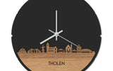 Skyline Klok Rond Tholen Eiken