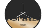 Skyline Klok Rond Tholen Goud Metallic