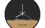 Skyline Klok Rond Toulouse Bamboe