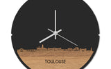 Skyline Klok Rond Toulouse Eiken