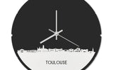 Skyline Klok Rond Toulouse Wit Glanzend