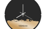 Skyline Klok Rond Veendam Goud Metallic