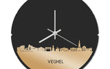 Skyline Klok Rond Veghel Goud Metallic