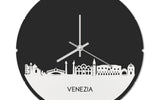 Skyline Klok Rond Venezia Wit Glanzend