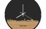 Skyline Klok Rond Verona Bamboe