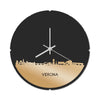 Skyline Klok Rond Verona Metallic Goud gerecycled kunststof cadeau decoratie relatiegeschenk van WoodWideCities