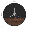 Skyline Klok Rond Verona Noten houten cadeau decoratie relatiegeschenk van WoodWideCities