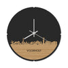 Skyline Klok Rond Voorhout Bamboe houten cadeau decoratie relatiegeschenk van WoodWideCities