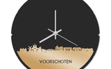 Skyline Klok Rond Voorschoten Goud Metallic