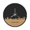 Skyline Klok Rond Zandvoort Bamboe houten cadeau decoratie relatiegeschenk van WoodWideCities