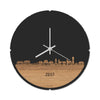 Skyline Klok Rond Zeist Eiken houten cadeau decoratie relatiegeschenk van WoodWideCities