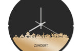 Skyline Klok Rond Zundert Goud Metallic