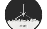 Skyline Klok Rond Zundert Wit Glanzend