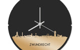 Skyline Klok Rond Zwijndrecht Goud Metallic