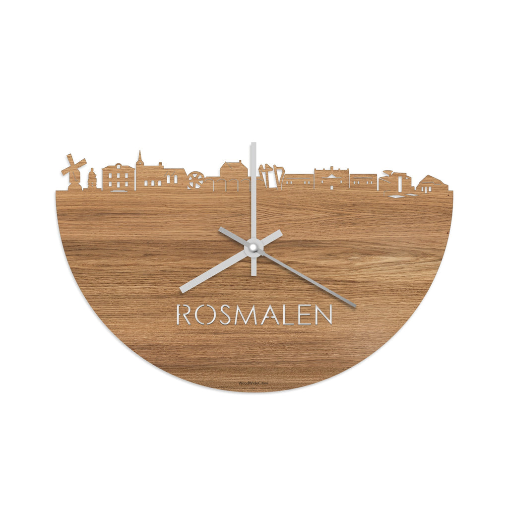 Skyline Klok Rosmalen Eiken houten cadeau decoratie relatiegeschenk van WoodWideCities