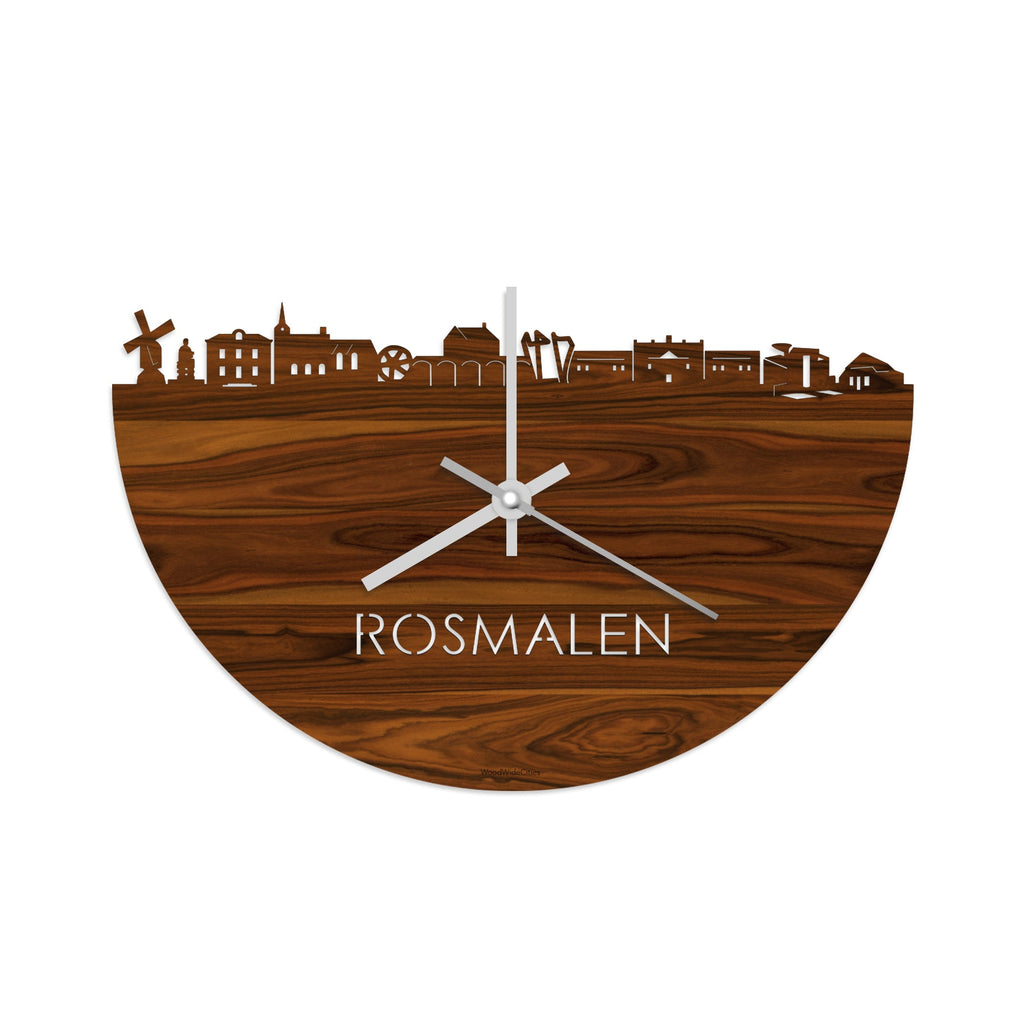 Skyline Klok Rosmalen Palissander houten cadeau decoratie relatiegeschenk van WoodWideCities