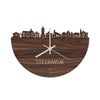 Skyline Klok Steenwijk Noten houten cadeau wanddecoratie relatiegeschenk van WoodWideCities