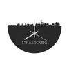 Skyline Klok Strasbourg Black Zwart houten cadeau decoratie relatiegeschenk van WoodWideCities