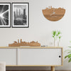 Skyline Klok Tenerife Eiken houten cadeau decoratie relatiegeschenk van WoodWideCities