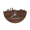 Skyline Klok Tenerife Noten houten cadeau decoratie relatiegeschenk van WoodWideCities