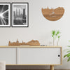 Skyline Klok Torino Eiken houten cadeau decoratie relatiegeschenk van WoodWideCities