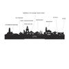 Skyline Klok Urk Black Zwart houten cadeau wanddecoratie relatiegeschenk van WoodWideCities