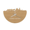 Skyline Klok Vancouver Bamboe houten cadeau decoratie relatiegeschenk van WoodWideCities