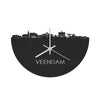 Skyline Klok Veendam Black Zwart houten cadeau decoratie relatiegeschenk van WoodWideCities