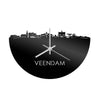 Skyline Klok Veendam Zwart glanzend gerecycled kunststof cadeau decoratie relatiegeschenk van WoodWideCities