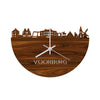 Skyline Klok Voorburg Palissander houten cadeau wanddecoratie relatiegeschenk van WoodWideCities