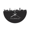 Skyline Klok Voorhout Black Zwart houten cadeau decoratie relatiegeschenk van WoodWideCities