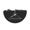 Skyline Klok Voorschoten Black Zwart houten cadeau decoratie relatiegeschenk van WoodWideCities