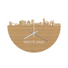 Skyline Klok Westland Bamboe houten cadeau decoratie relatiegeschenk van WoodWideCities