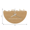 Skyline Klok Wijk aan Zee Bamboe houten cadeau decoratie relatiegeschenk van WoodWideCities