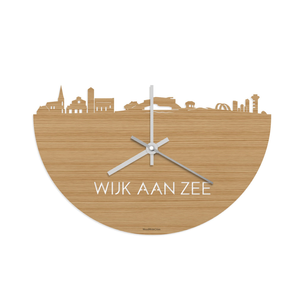 Skyline Klok Wijk aan Zee Bamboe houten cadeau decoratie relatiegeschenk van WoodWideCities