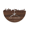 Skyline Klok Wijk aan Zee Noten houten cadeau decoratie relatiegeschenk van WoodWideCities