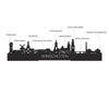 Skyline Klok Winschoten Black Zwart houten cadeau decoratie relatiegeschenk van WoodWideCities