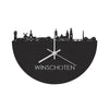 Skyline Klok Winschoten Black Zwart houten cadeau decoratie relatiegeschenk van WoodWideCities