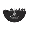 Skyline Klok Winsum Black Zwart houten cadeau decoratie relatiegeschenk van WoodWideCities