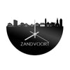 Skyline Klok Zandvoort Zwart glanzend gerecycled kunststof cadeau wanddecoratie relatiegeschenk van WoodWideCities