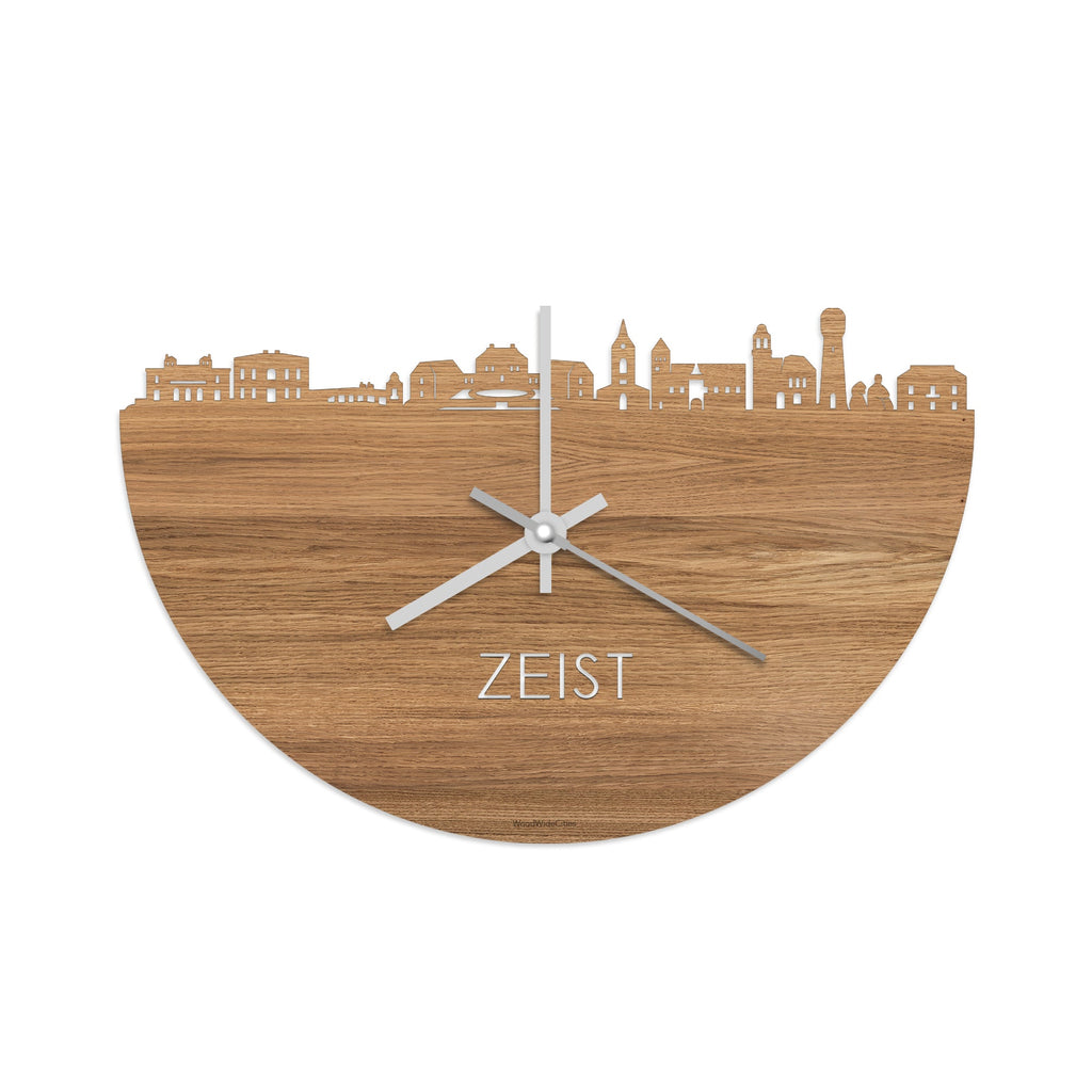 Skyline Klok Zeist Eiken houten cadeau wanddecoratie relatiegeschenk van WoodWideCities