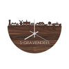 Skyline Klok 's-Gravendeel Noten houten cadeau decoratie relatiegeschenk van WoodWideCities