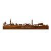 Skyline Lelystad Palissander houten cadeau decoratie relatiegeschenk van WoodWideCities