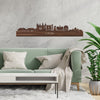 Skyline Lyon Noten houten cadeau decoratie relatiegeschenk van WoodWideCities