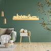 Skyline Miami-beach Metallic Goud gerecycled kunststof cadeau decoratie relatiegeschenk van WoodWideCities