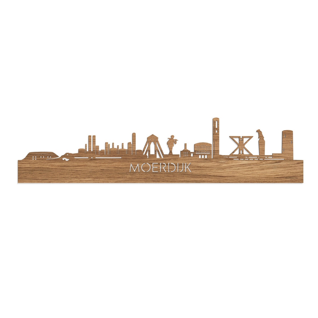 Skyline Moerdijk Eiken houten cadeau decoratie relatiegeschenk van WoodWideCities