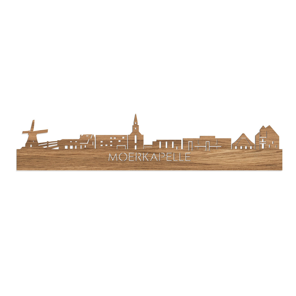 Skyline Moerkapelle Eiken houten cadeau decoratie relatiegeschenk van WoodWideCities