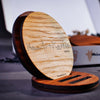 Skyline Onderzetters Dokkum Eiken en noten houten cadeau decoratie relatiegeschenk van WoodWideCities