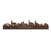 Skyline Over d'n Dam Noten houten cadeau decoratie relatiegeschenk van WoodWideCities